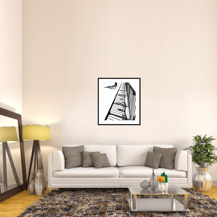 "The Boy On Bicycle" Framed Digital Print by Sara-Le Elbar, 34x38"