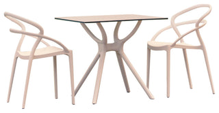 Pia Dining Set With 2 Chairs White