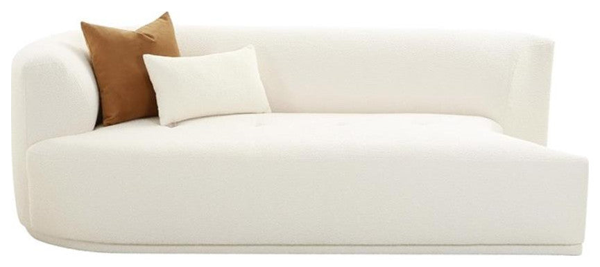 Fickle Cream Boucle Modular Left Arm Facing Loveseat