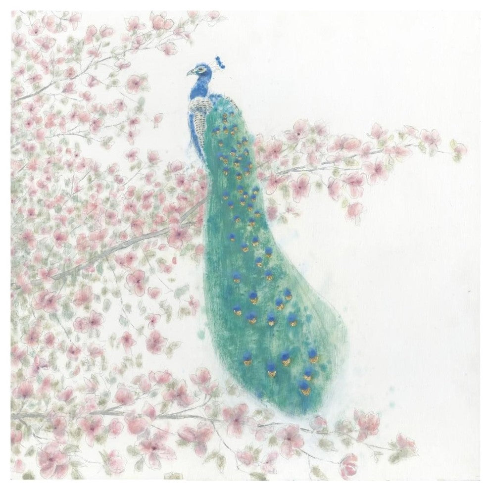 "Spring Peacock II" Digital Paper Print by James Wiens, 20"x20"