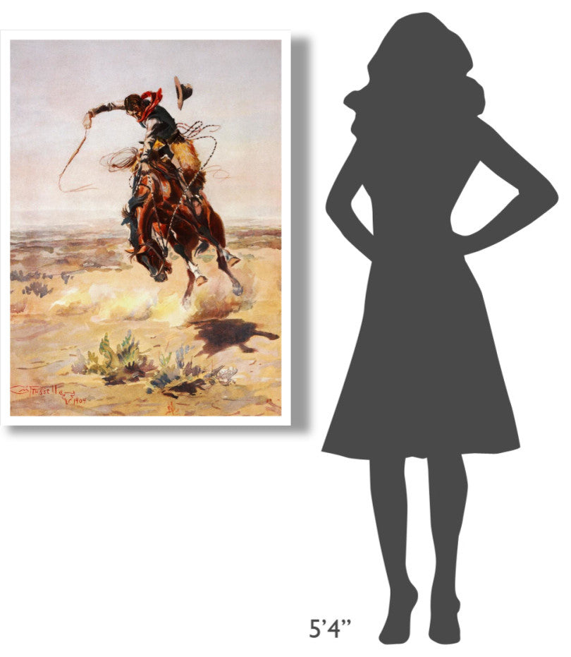 "A Bad Hoss, 1904" Digital Paper Print by Charles M. Russell, 32"x42"