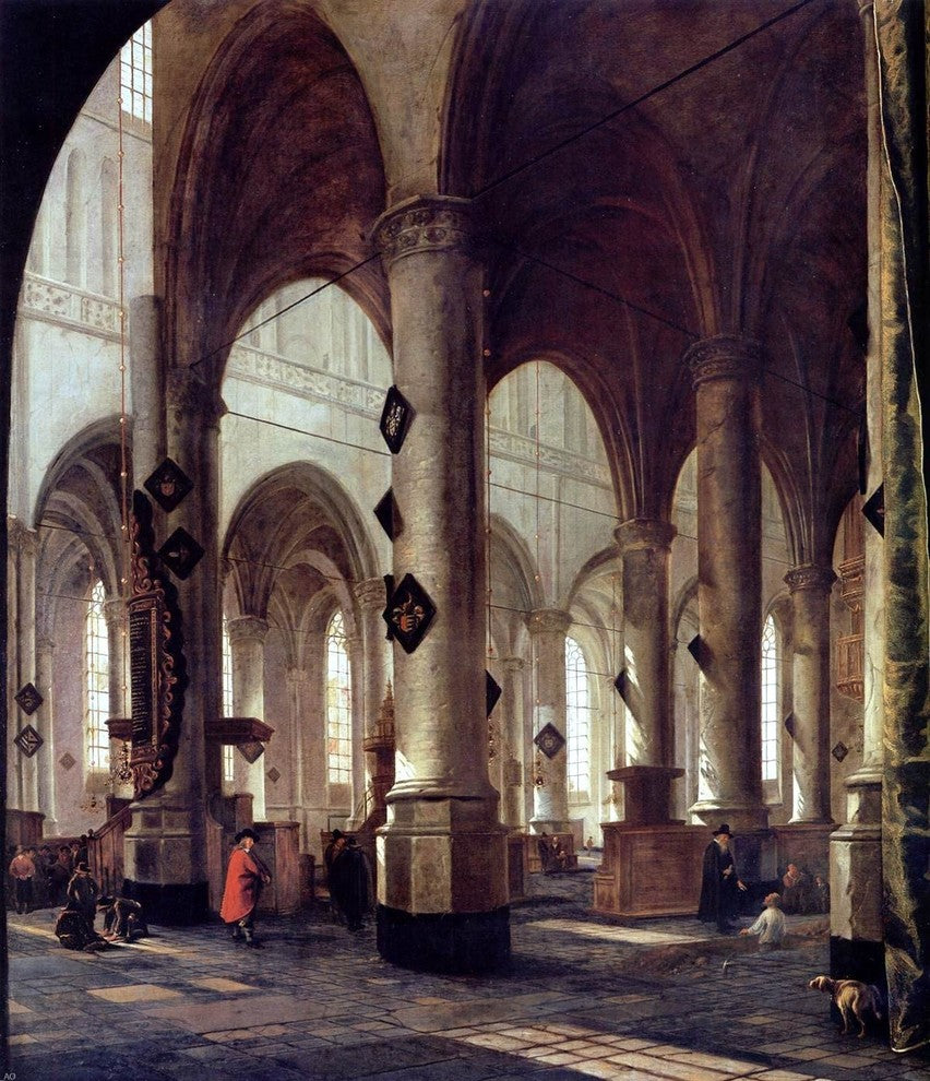 Hendrick Cornelisz Van Vliet The Pieterskerk in Leiden Wall Decal