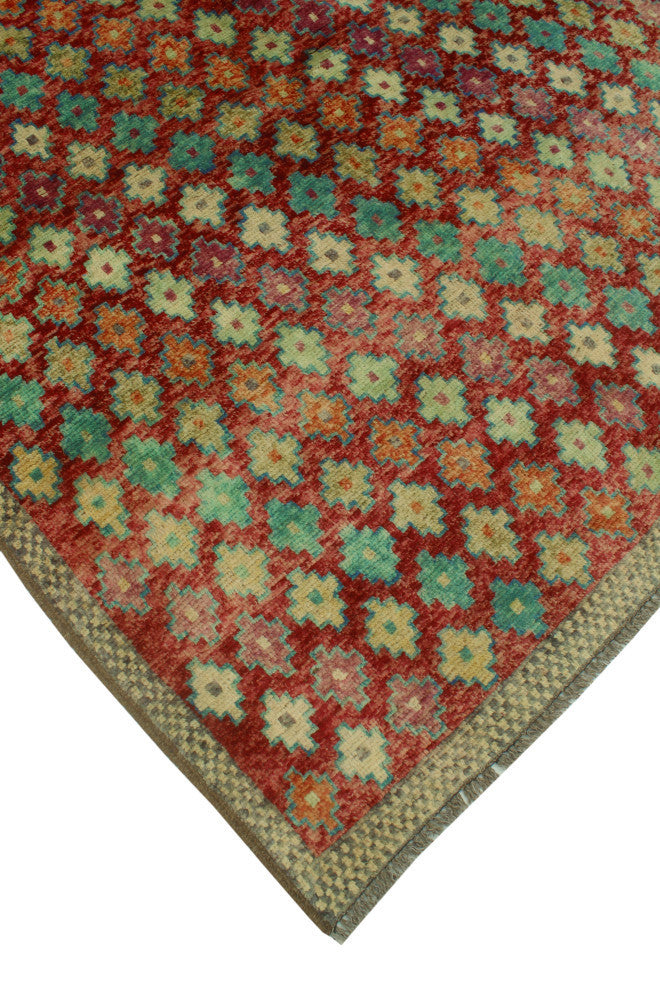Balochi Landon Red/Orange Rug, 5'0x6'7