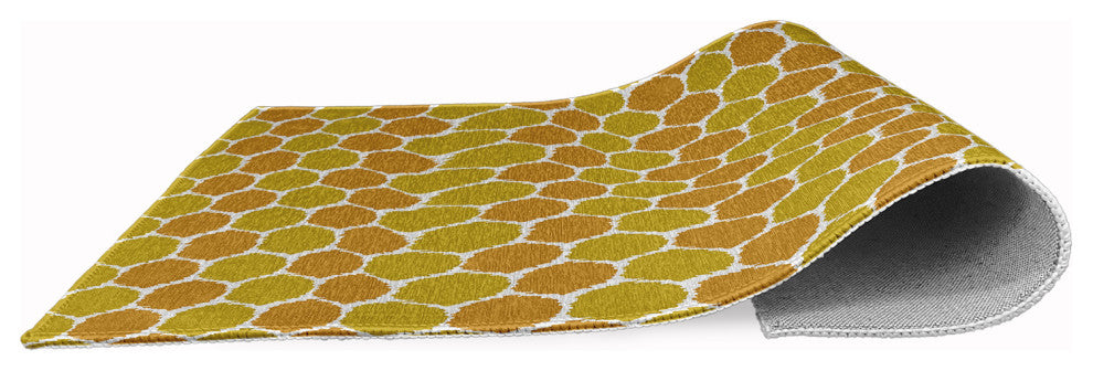 Geometric Rug, Sunny Mustard, 5'x7'
