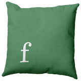26"x26" Modern Monogram Decorative Throw Pillow, Sage
