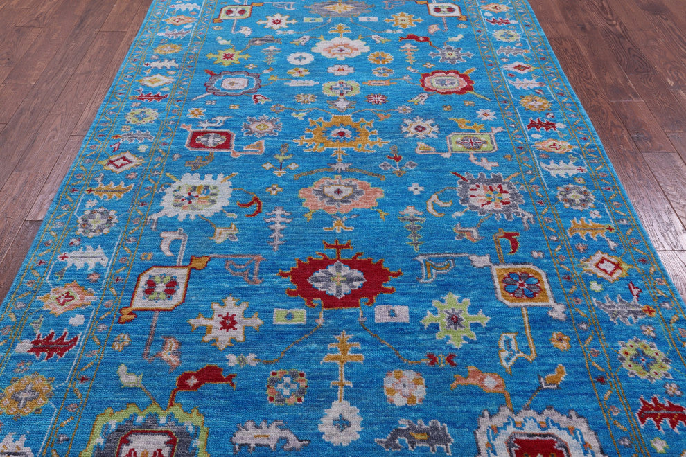 6' 1" X 12' 4" Hand Knotted Turkish Oushak Wool Rug - Q14979