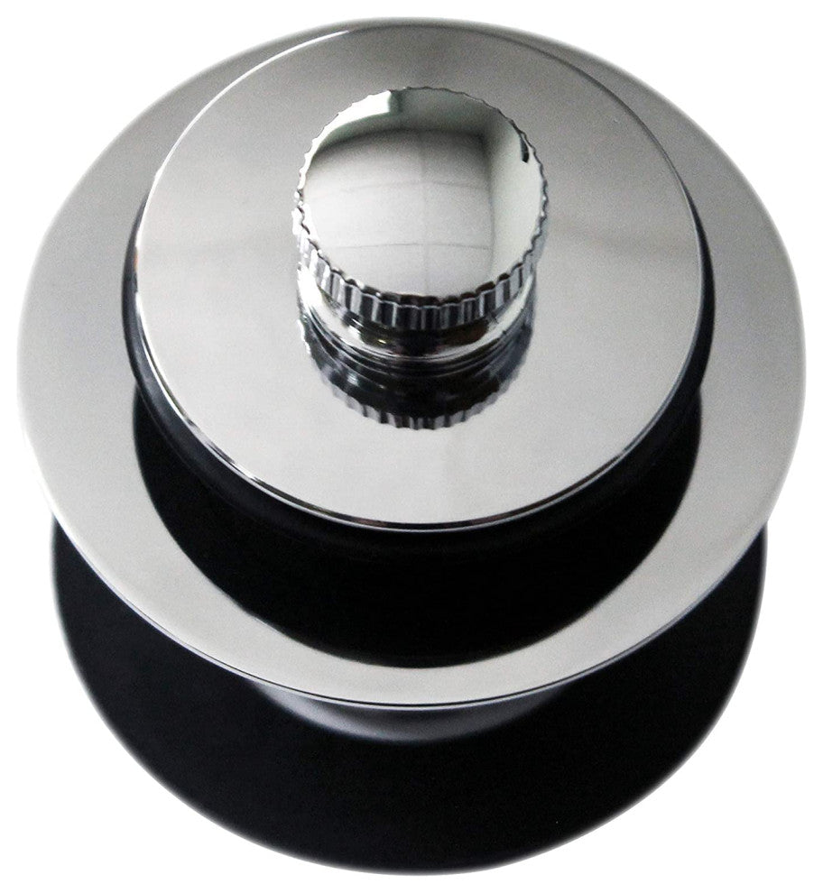Direct Connect Overflow With Tip-Toe Trim And 2-Hole Overflow Cover, Polished Chrome