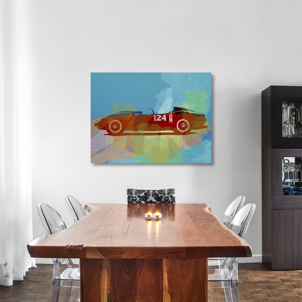 "Ferrari Testa Rossa Watercolor 1" Fine Art Print