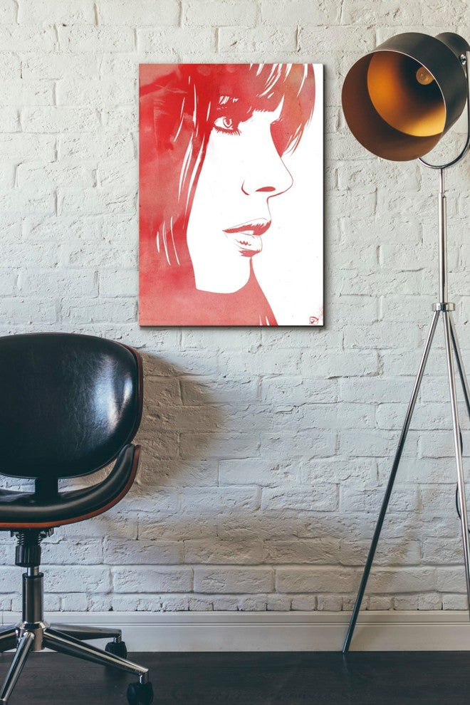 Epic Graffiti "Portrait in Red" by Giuseppe Cristiano, Giclee Canvas, 18"x26"