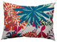 Jumble Floral Decorative Throw Pillow, Teal, 14"x20"