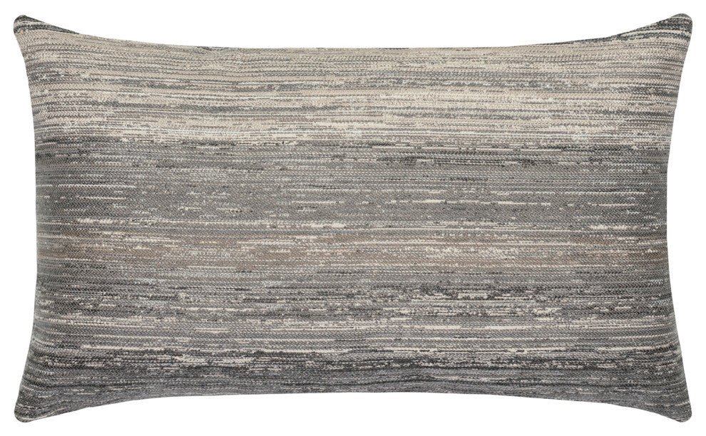 Textured Grigio Lumbar Indoor/Outdoor Performance Pillow, 12"x20