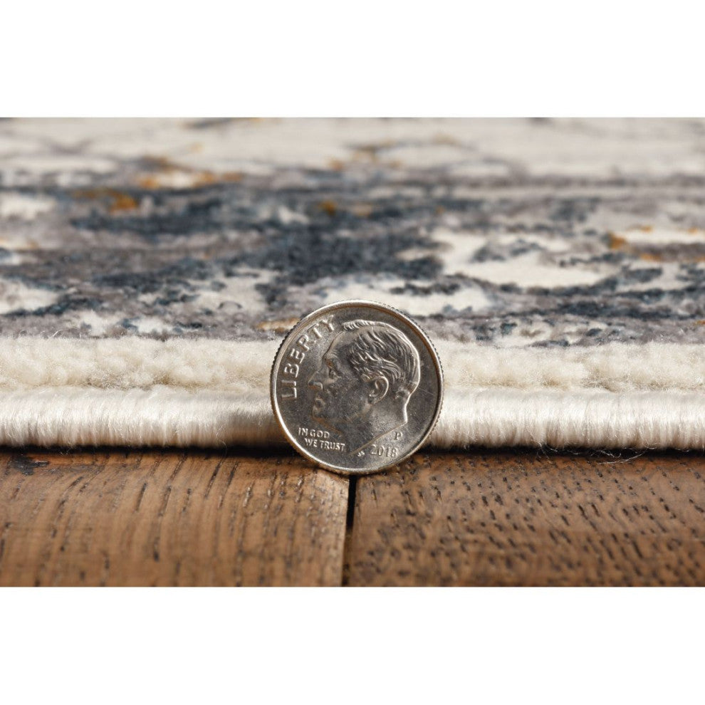 KAS Inspire 7500 Ivory/Gray Empera Area Rug, 8'x10'