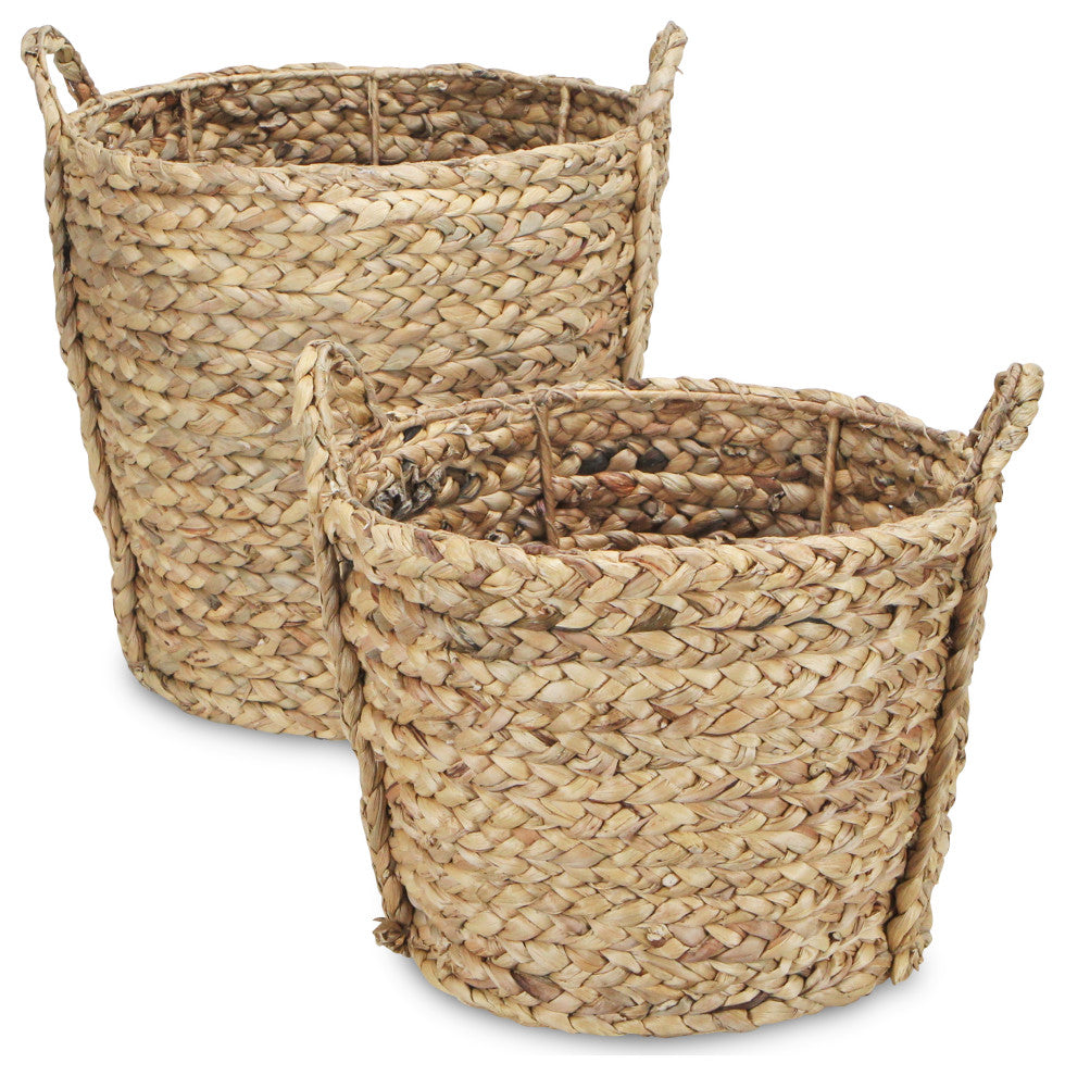 2-Piece Tapered Water Hyacinth Basket
