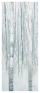 "Birches in Winter Blue Gray Panel I" Print by Julia Purinton, 32"x77"