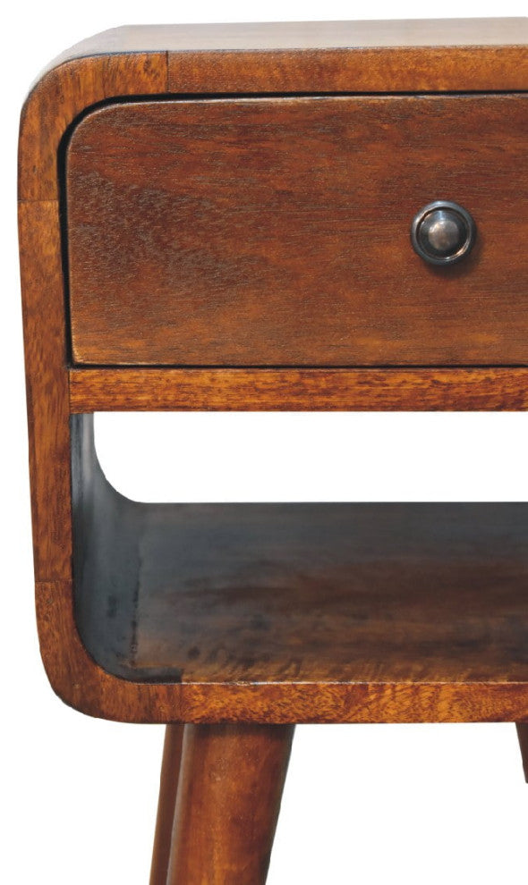 Mini Chestnut Curve Lower Nightstand