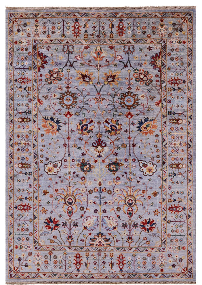 5' 7" X 7' 11" Persian Tabriz Hand Knotted Wool Rug Q7674