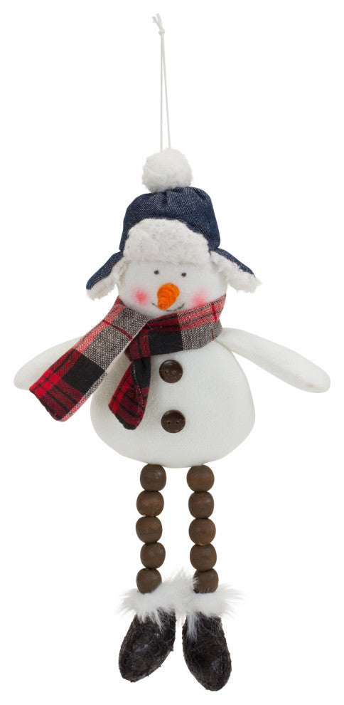 Plush Snowman Ornament, 6-Piece Set