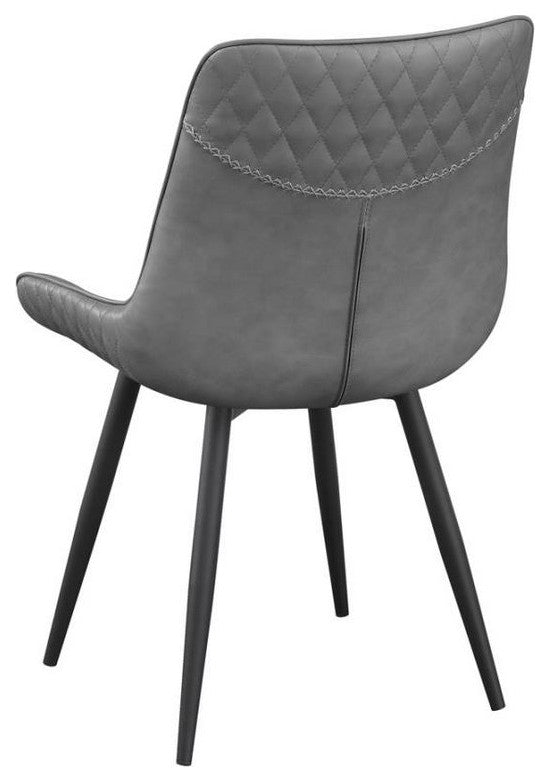 Upholstered Swivel Dining Side Chairs, Gray, Set of 2