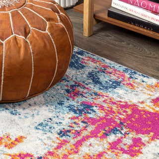 Sunset Modern Abstract Area Rug, Blue/Multi, 3 X 5