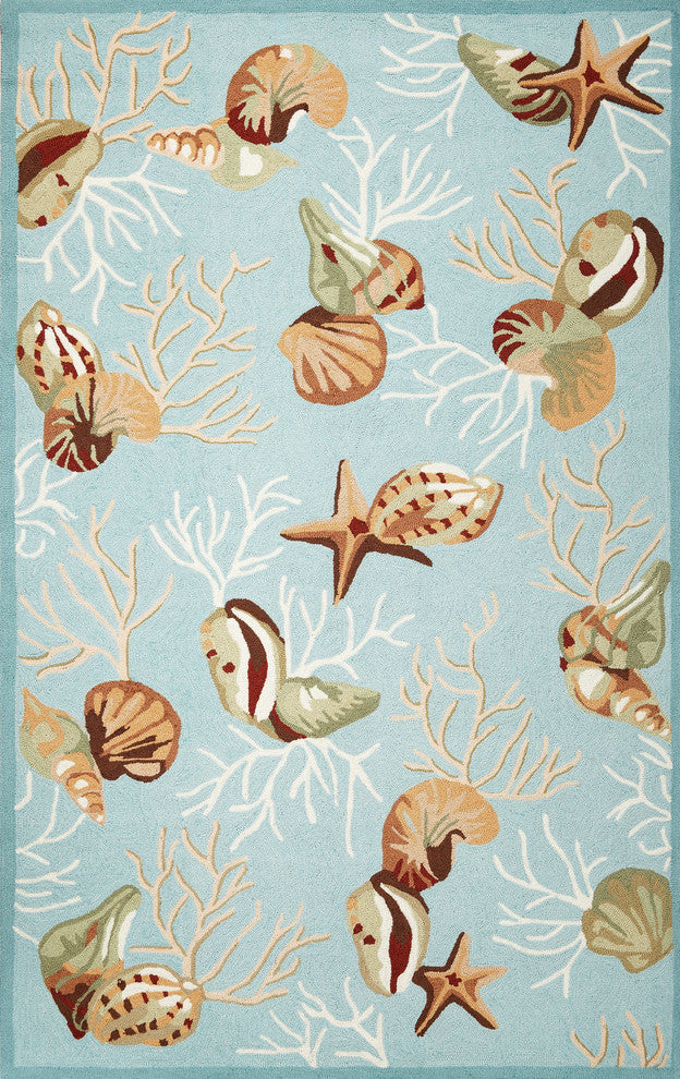 Sonesta 2021 Blue Coral Reef Rug, 7'6"x9'6"