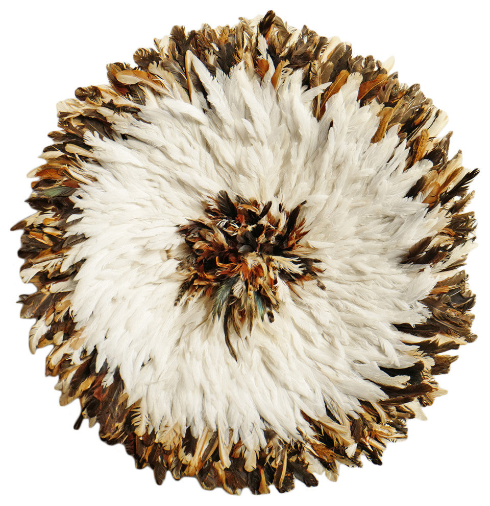 White and Natural Border Juju Hat Wall Art
