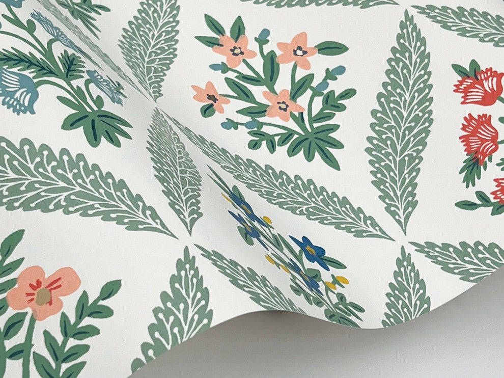 Estee Garden Sage Wallpaper