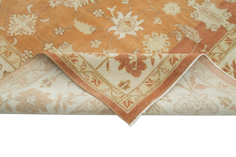 Rug N Carpet - Handmade Oriental 8' 10" x 12' 1" Soft Oushak Area Rug