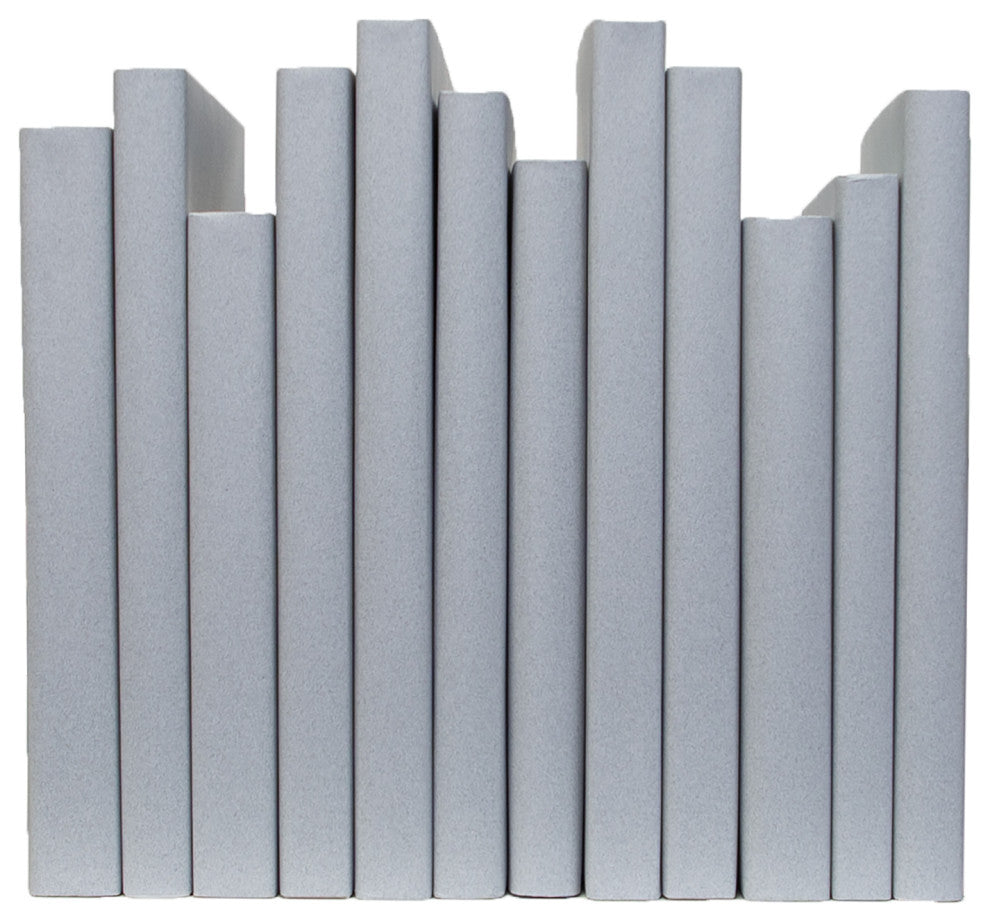 Decorative Books - Marble Oversized Paper Wrapped Book Bundle - 1 foot of Grey Books