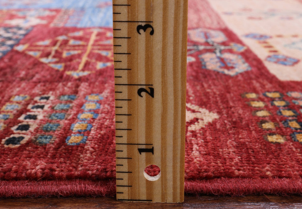 5' 0" X 6' 5" Tribal Persian Gabbeh Hand-Knotted Rug Q7306