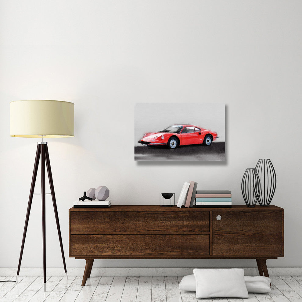 "Ferrari Dino 246 GT Watercolor" Fine Art Print