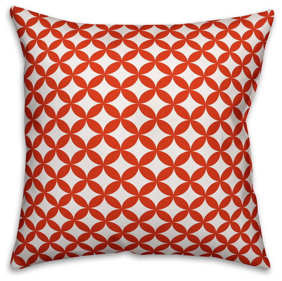 Red Diamond Pattern Throw Pillow Cover, 20"x20"