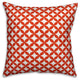 Red Diamond Pattern Throw Pillow Cover, 20"x20"
