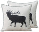 Animal Print Throw Pillow, 18"x18", Set of 2, Elk