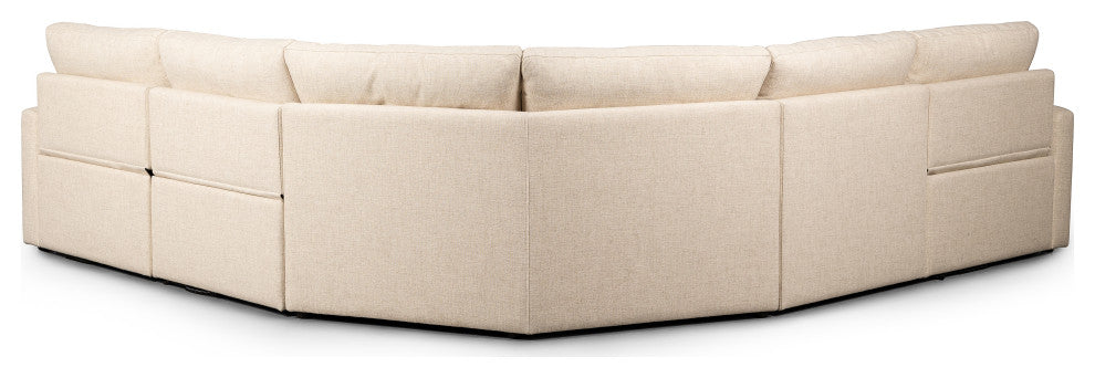 Tillery Power Recliner 5-Piece Sectional, Antigo Natural
