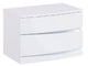 Gia Wood Nightstand in Hi Gloss Finish, White
