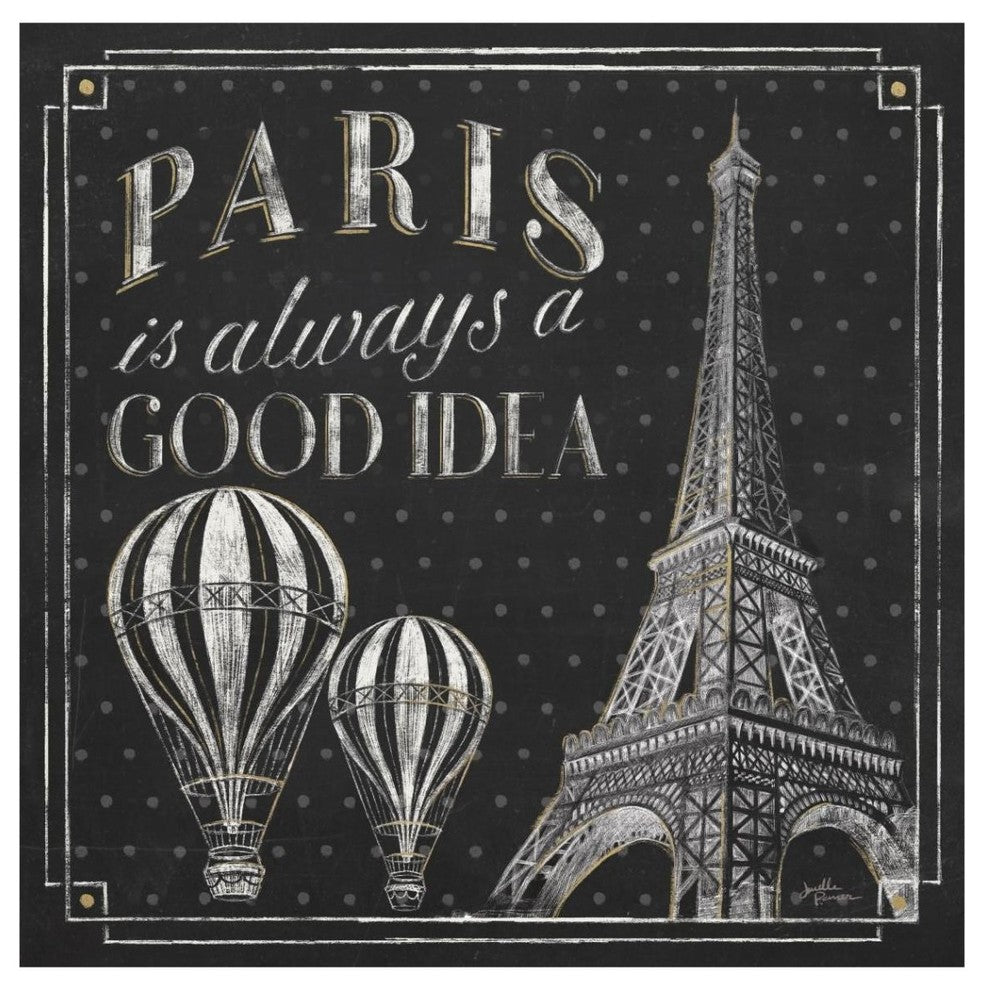 "Vive Paris V" Digital Paper Print by Janelle Penner, 42"x42"