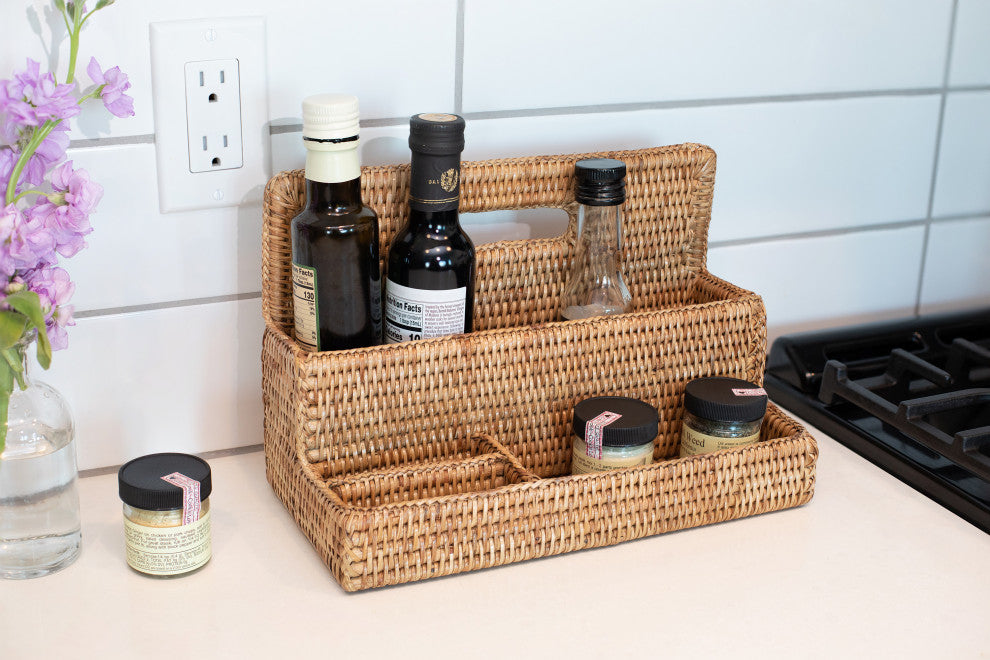 Artifacts Rattan™  Standing Stationary Sorter, Honey Brown