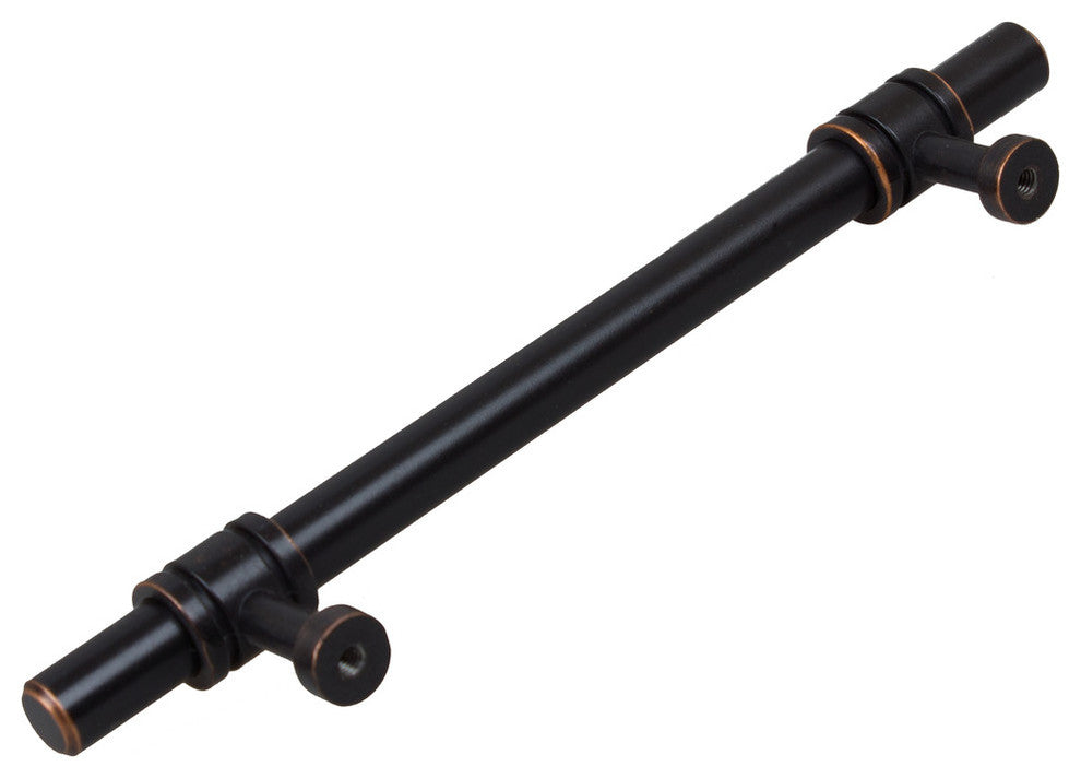 5" Center Steel Barrel Ring Cabinet Bar Pull, Set of 3, Oil Rubbed Bronze