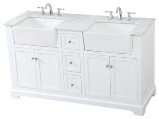 Home Living 22" Farmhouse White-Light Bathroom Vanity