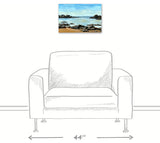 Rocky Beach Landscape 12x18 Canvas Wall Art