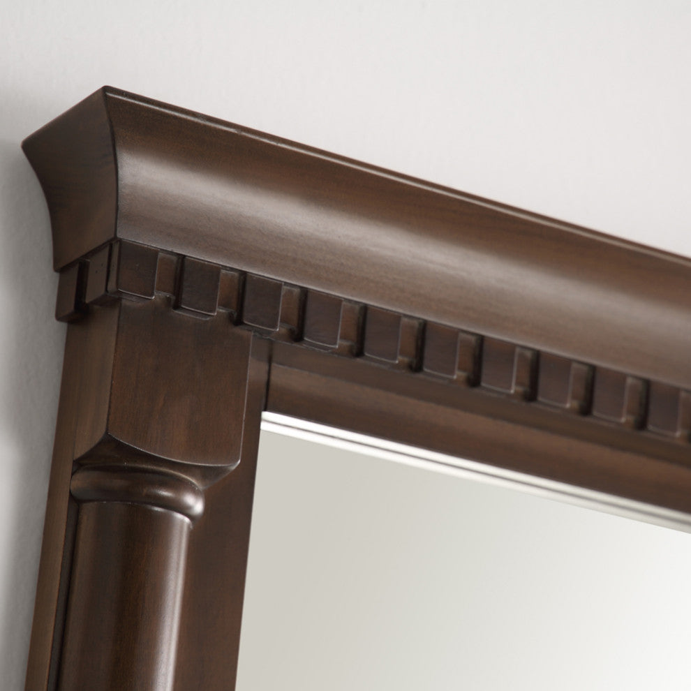 Fresca Kingston 36" Antique Coffee Traditional Bathroom Vanity With Mirror