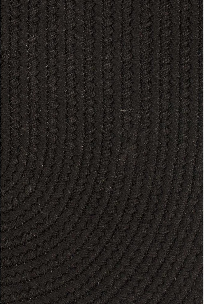 WearEver Poly Rug, Black, 4' Round