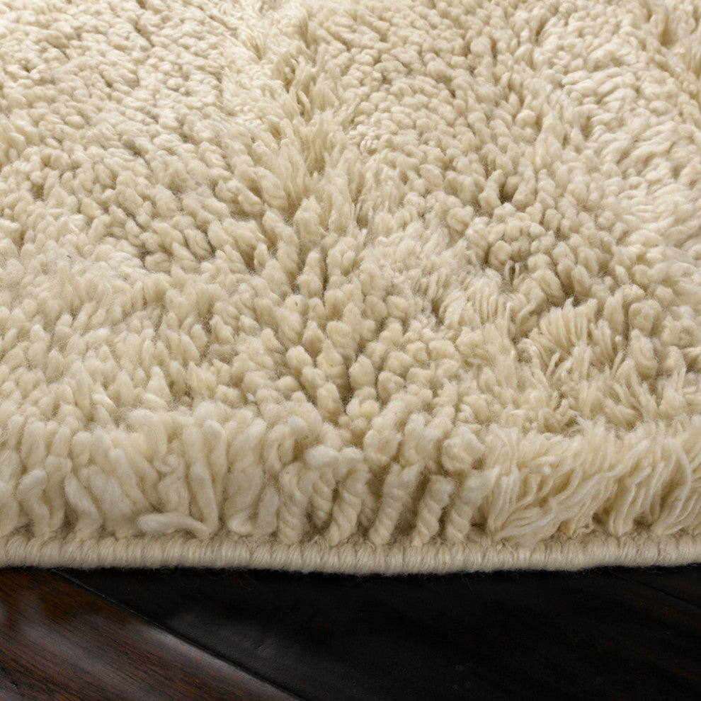 Surya Berkley BRK-3300 Shag Area Rug, Cream, 8' Square