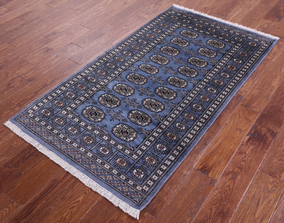 3' 1" X 5' 6" Silky Bokhara Hand-Knotted Wool Rug - Q13808