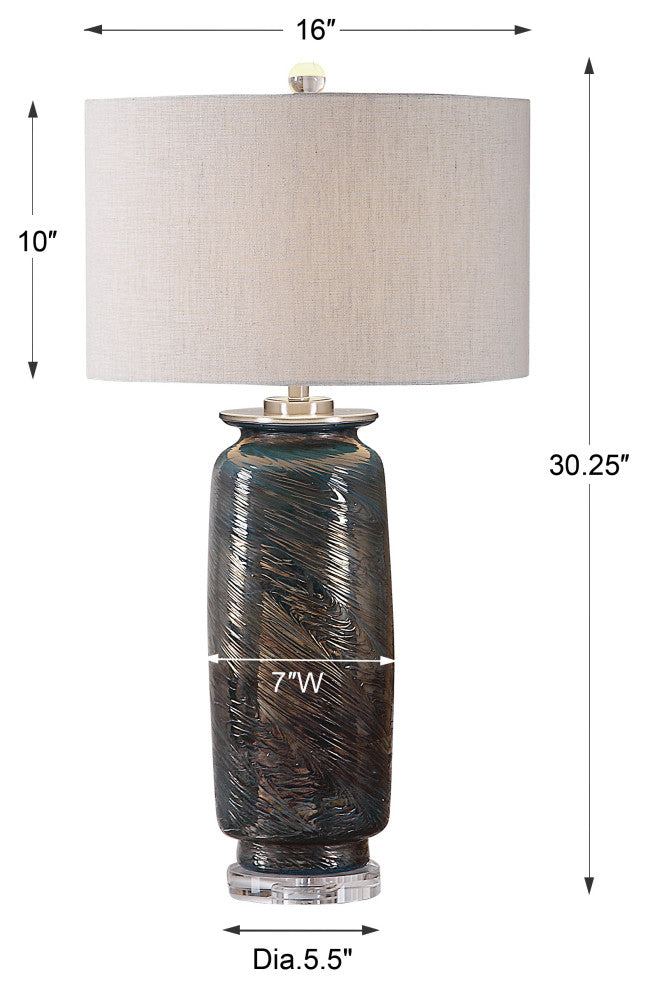 Uttermost Olesya Swirl Glass Table Lamp