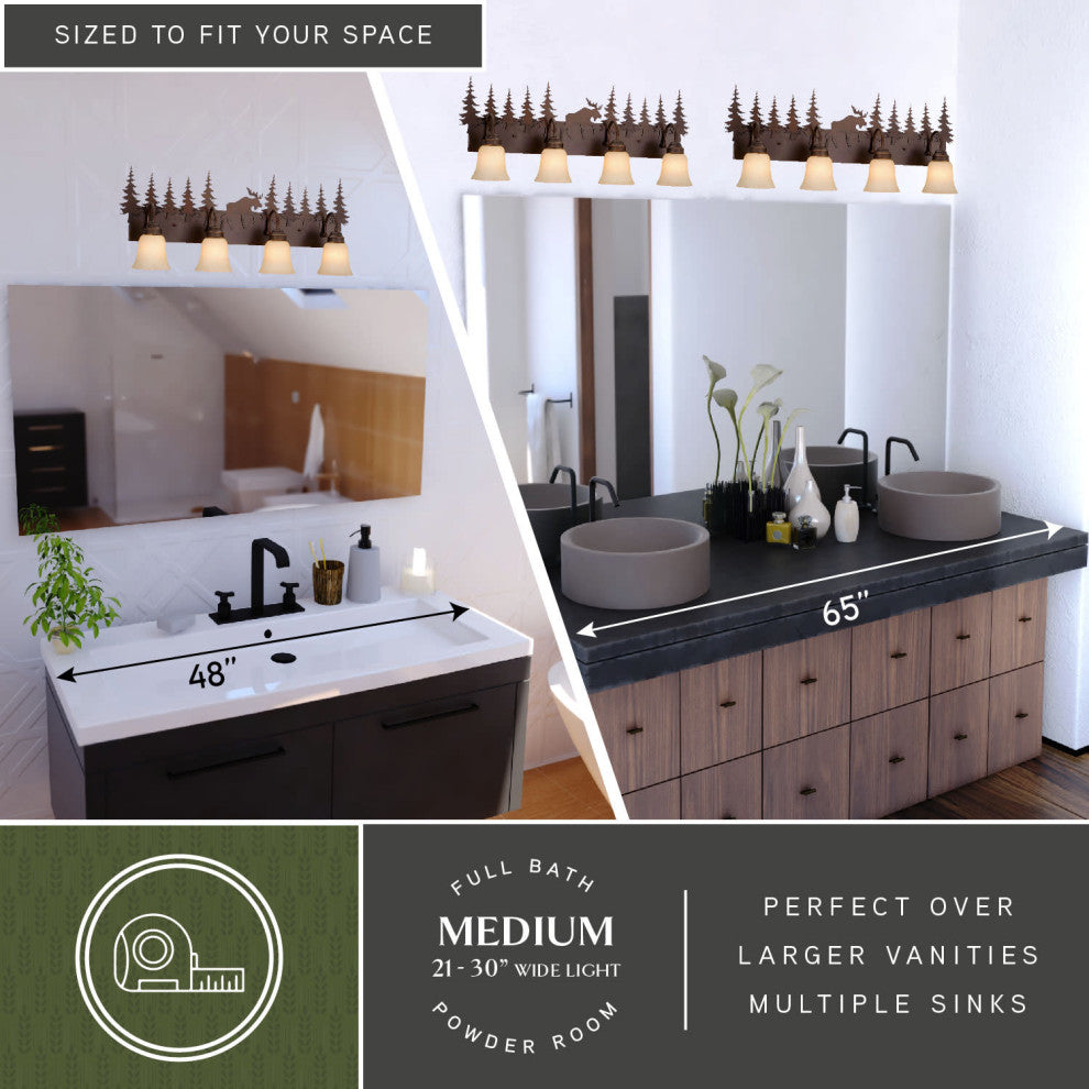 Vaxcel Yellowstone 4L Vanity Burnished Bronze