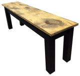 Barnwood And Black Bench, 48"