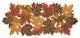 Autumn Leaves  Embroidered Cutwork 16 by 36-Inch Table Runner,  Brown