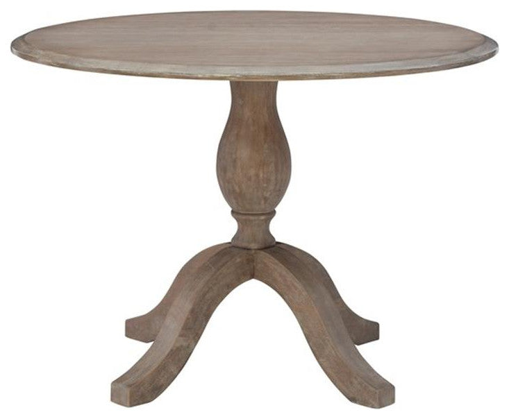 Bowery Hill Transitional Wood Drop Leaf Dining Table in Antique Rustic Brown