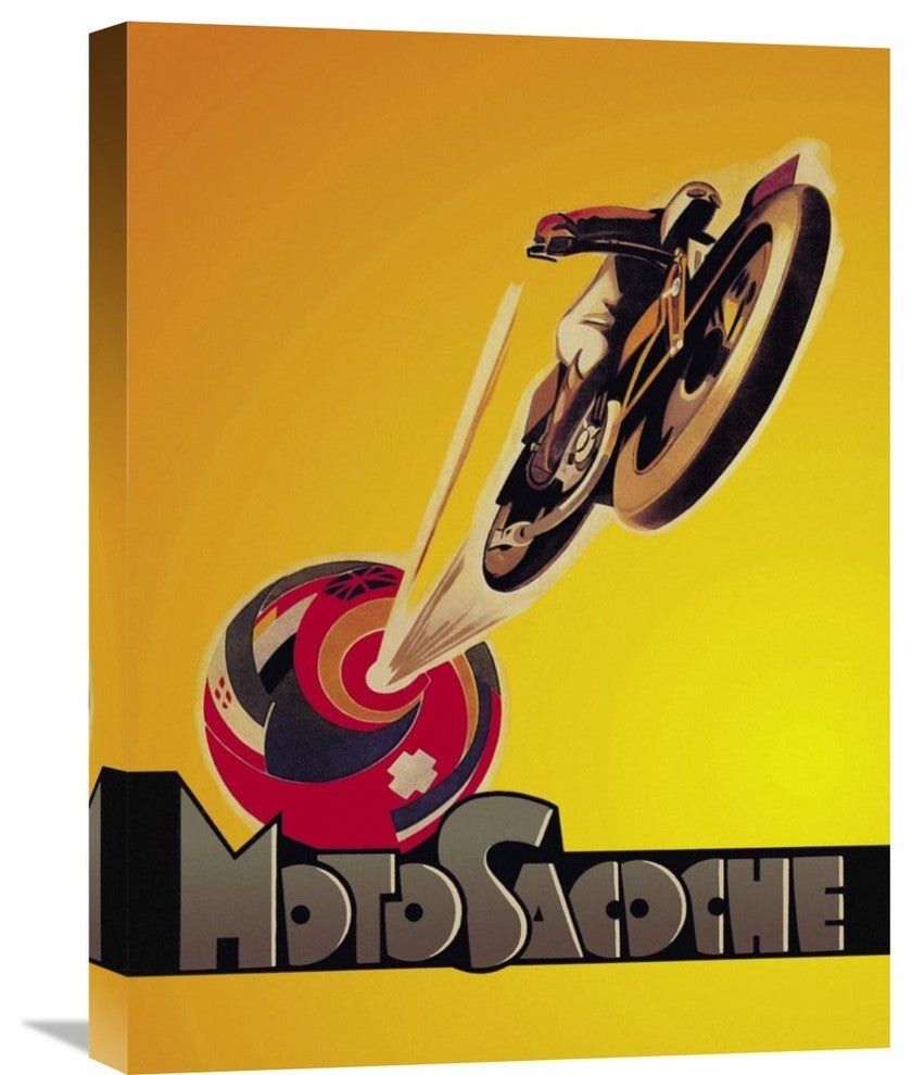 "MotoSacoche" Stretched Canvas Giclee, 18"x24"